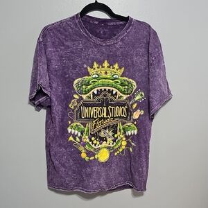 Universal Studios Florida Purple XL Mardi Gras Graphic T-Shirt